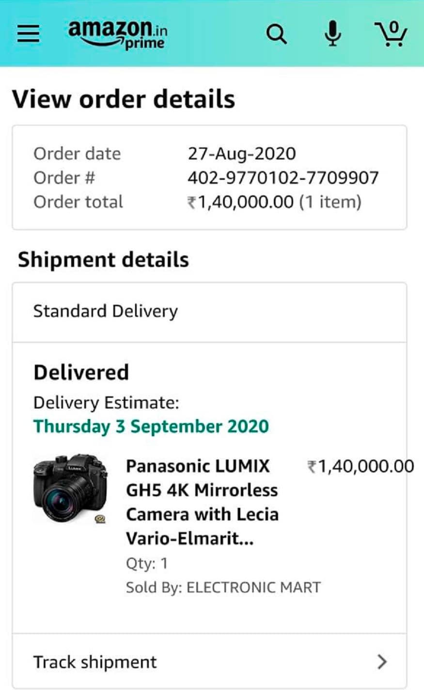 Amazon order