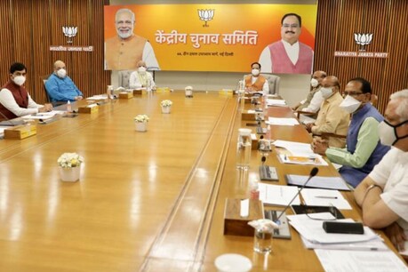 दिल्ली में बीजेपी केंद्रीय चुनाव समिति की बैठक में शामिल हुए मुख्यमंत्री शिवराज सिंह चौहान.