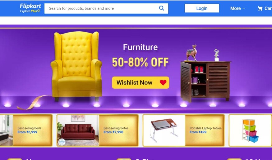 50-80% के डिस्काउंट पर Furniture
