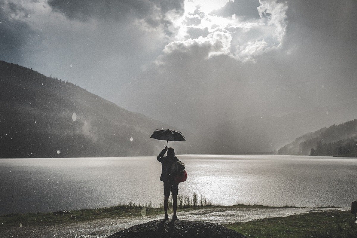 Rain, mountains,