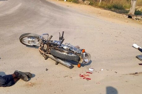 ऊना में बाइक को ट्रक ने मारी टक्कर.