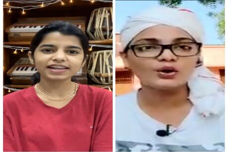 मैथिली ठाकुर के साथ नेहा सिंह राठौड़ (फाइल फोटो)