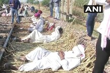 गुर्जर आरक्षण आंदोलन: प्रदर्शनकारियों ने दिल्ली-मुंबई रेलवे ट्रैक को फिर बनाया बिस्तर, PHOTOS