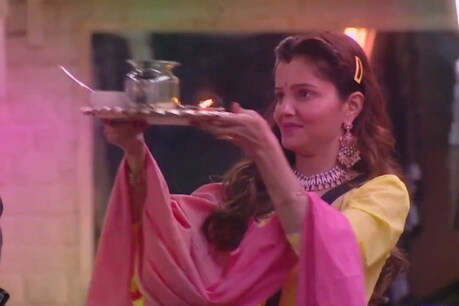 रुबीना आज घर में अपना करवाचौथ का व्रत रखते हुए नजर आएंगी. (Photo- @BiggBoss/Twitter)