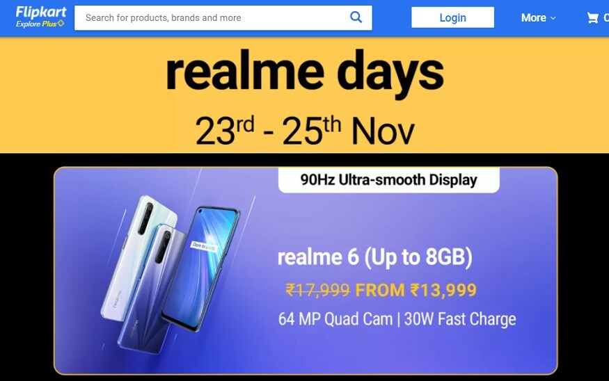Realme Days फ्लिपकार्ट पर रखी गई है.