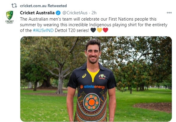 india va australia, Indigenous jersey, cricket, sports news, भारत बनाम ऑस्ट्रेलिया, मिचेल स्टार्क, क्रिकेट, स्वदेशी जर्सी, स्पोर्ट्स न्यूज