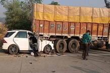 PHOTOS: चंडीगढ़-बठिंडा एनएच पर ट्रक में जा घुसी मर्सिडीज कार, 3 की मौत, 2 घायल