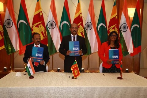 भारत, श्रीलंका और मालदीव के बीच समुद्री सुरक्षा को लेकर उच्चस्तरीय त्रिपक्षीय वार्ता का आयोजन किया गया (Photo-ANI)
