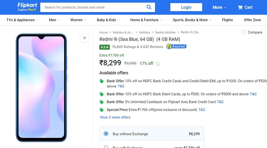 Redmi 9i is being heavily discounted.