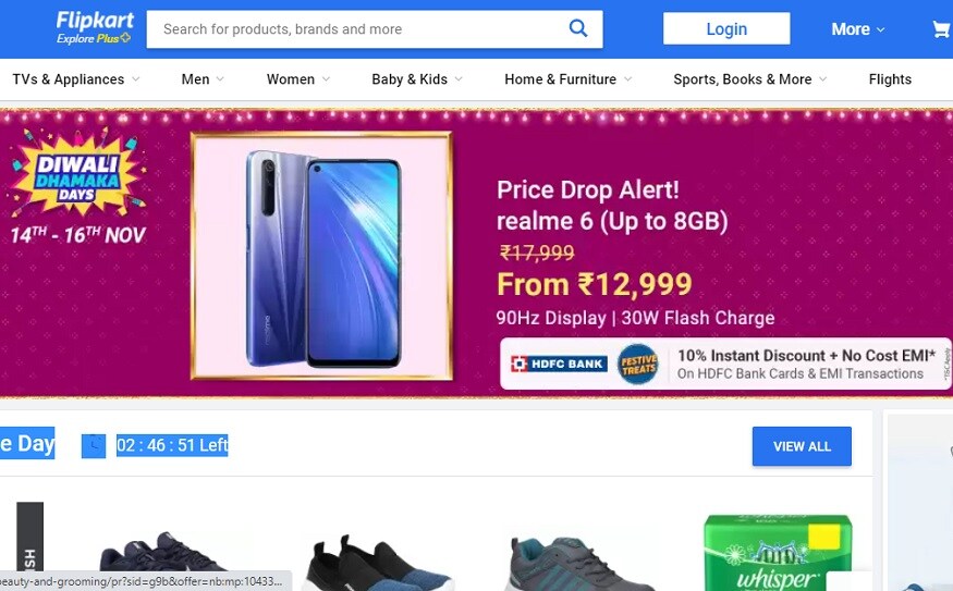 फोन पर ऑफर फ्लिपकार्ट Diwali Dhamaka Days में दिया जा रहा है.