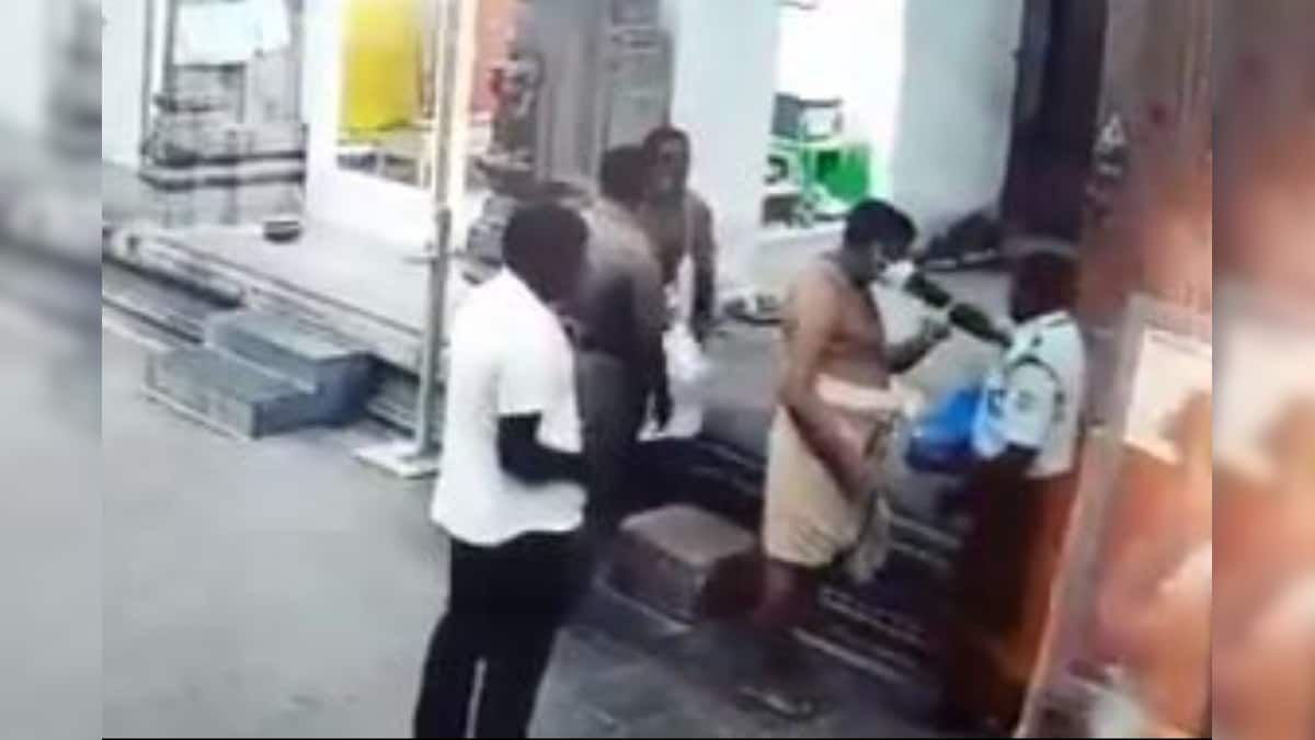 Tamil Nadu: Priest beats up Dalit guard for refusing to hand over temple keys, incident caught on CCTV