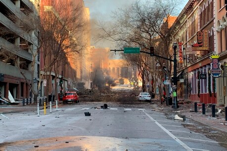 अमेरिका के नेशविल में बड़ा धमाका हुआ है. (फोटो साभारः ट्विटर/@MNPDNashville)