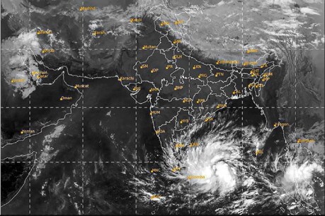 बुरेवी तूफान का डिप्रेशन इस नक्शे में तमिलनाडु पर साफ देखा जा सकता है.