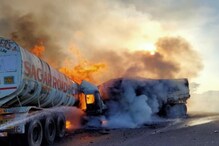जोधपुर: टैंकर और ट्रेलर में जबर्दस्त भिड़ंत, आग में लगने से एक चालक जिंदा जला