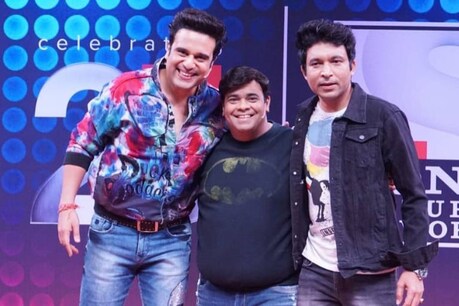 कृष्णा अभिषेक, कीकू शारदा और चंदन प्रभाकर. (फोटो- @kikusharda/Instagram)