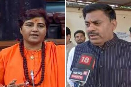 सांसद प्रज्ञा सिंह ठाकुर और प्रोटेम स्पीकर रामेश्वर शर्मा. (फाइल फोटो)