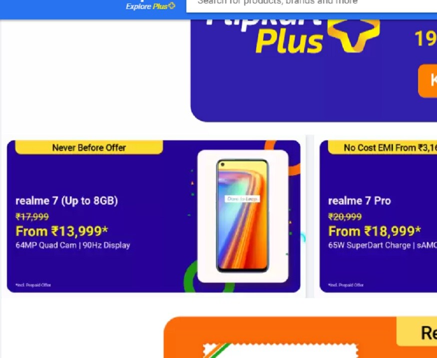 Realme 7 पर छूट दी जा रही है.