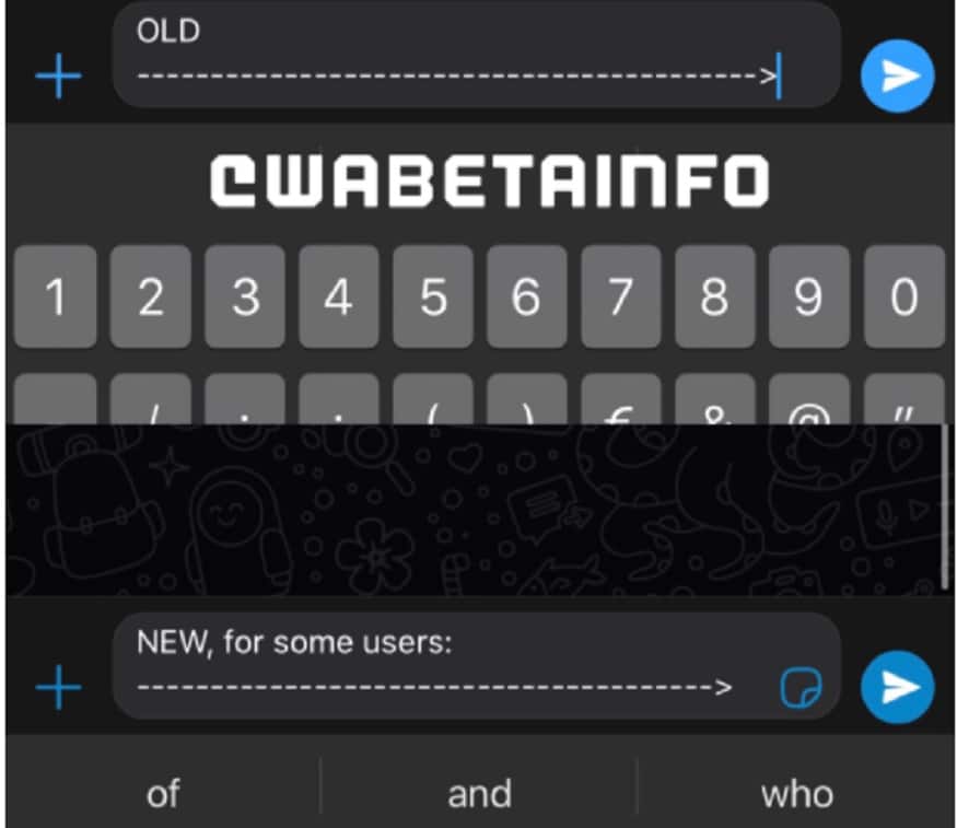WABetainfo shared screenshot.