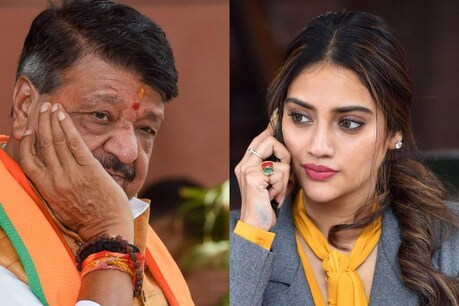 कैलाश विजयवर्गीय और नुसरत जहां की फाइल फोटो