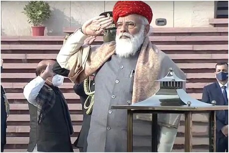 राजपथ पर पीएम मोदी