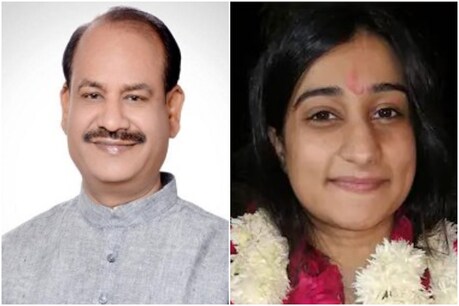लोकसभा स्पीकर ओम बिरला और उनकी बेटी अंजली बिरला