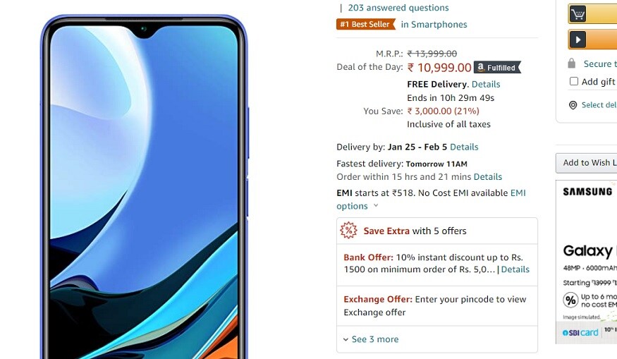 Redmi 9 Power को EMI पर घर लाया जा सकता है.