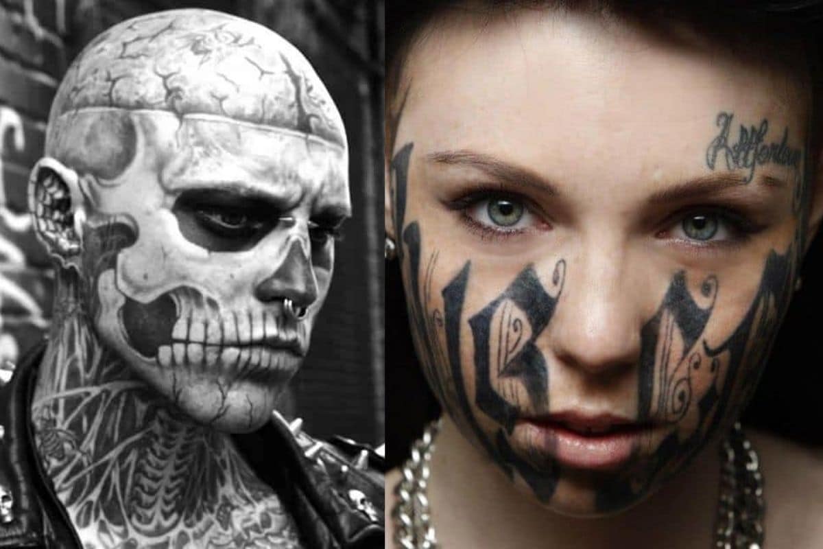 अपन फ स ट ट स फ मस ह ए य 10 ल ग ज न ए इनक ट ट बनव न क क य ह कह न Here Is A List Of 10 People Who Made Tattoo On Their Faces News18 Hindi