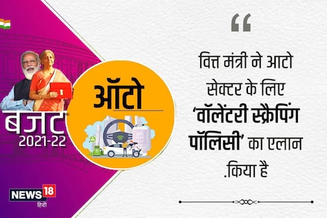 The finance minister has announced a voluntary scraping policy for the auto sector.