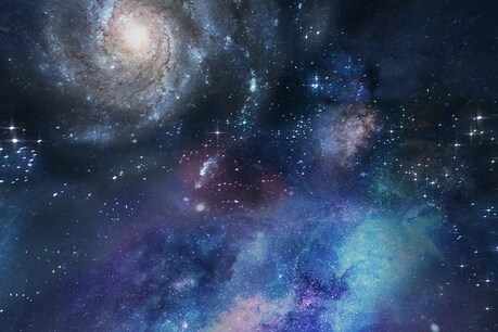 एक विशाल गैलेक्सी (Large Galaxy) अपने पास की उपग्रह गैलेक्सी (Stellate Galaxy) और उसके बीच में स्थित आणविक गैसों को खींच लेती है. (प्रतीकात्मक तस्वीर: Pixabay)