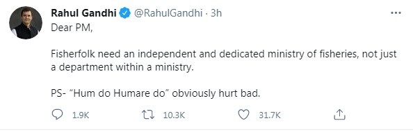 Rahul Gandhi Tweet