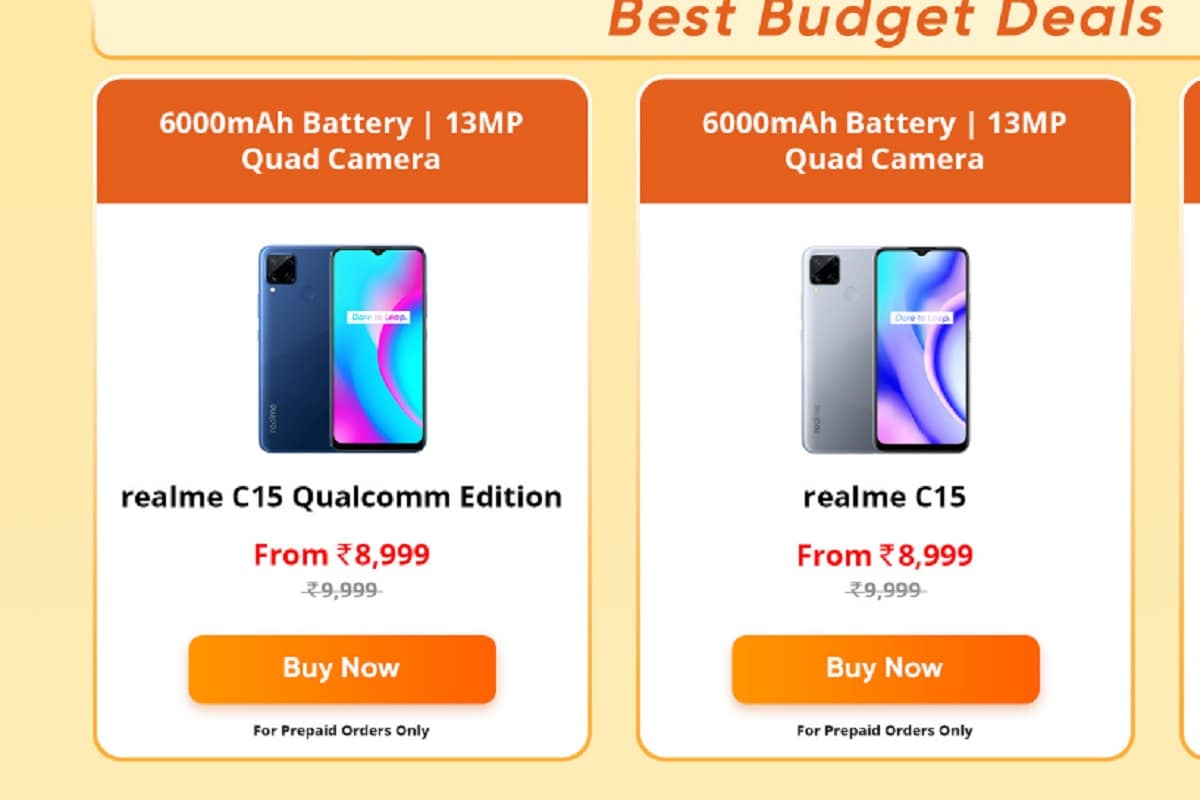 Realme C15 को सस्ता कर दिया गया है.