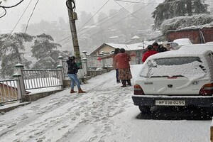 Snowfall in Shimla: शिमला में साल 2021 की पहली बर्फबारी, नारकंडा-रामपुर हाईवे बंद