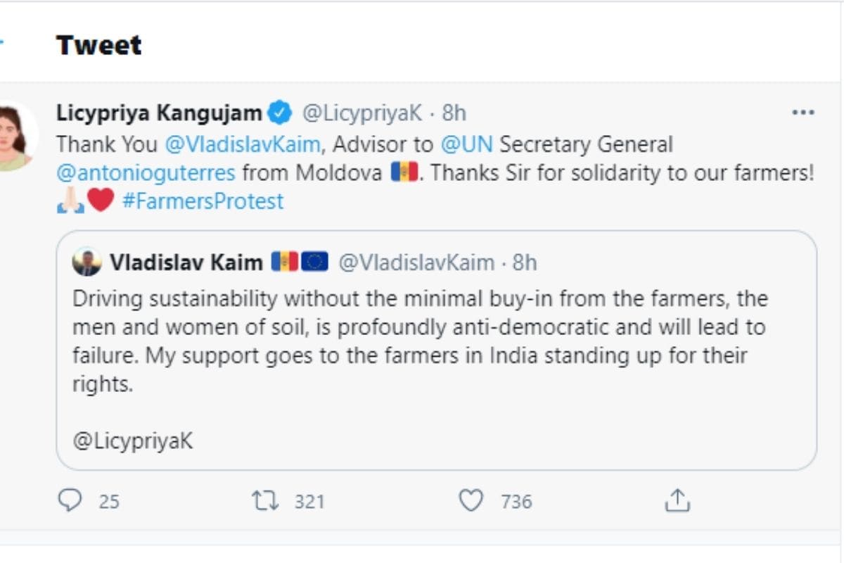 Mia khalifa tweet farmers twitter