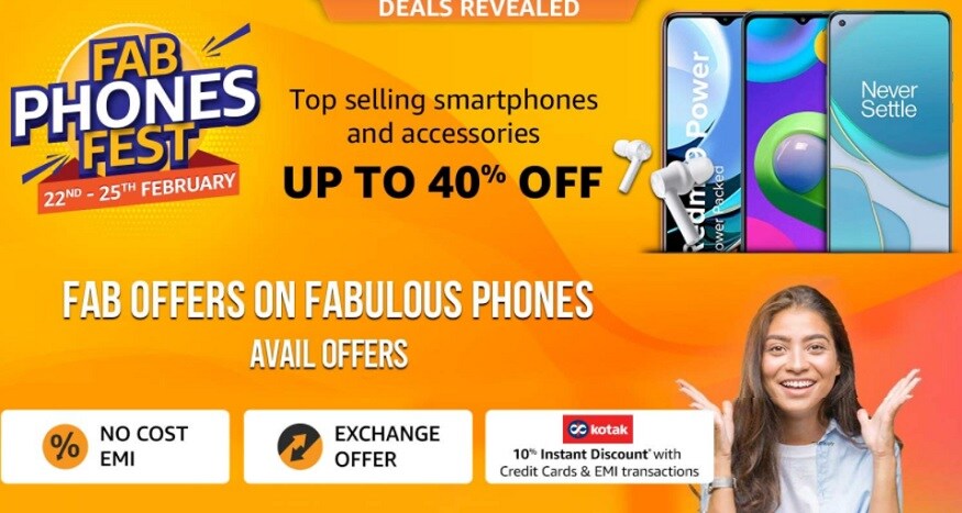 अमेज़न Fab Phones Fest पर 40% का डिस्काउंट दिया जा रहा है.