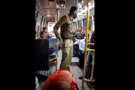 जयपुर में बस में चढ़े पुलिसकर्मी ने बस कंडक्टर और ड्राइवर से अभद्रता करने का वीडियो वायरल हो रहा है.