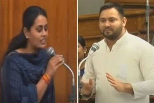 बहस के दौरान तेजस्वी ने श्रेयसी को बैचमेट बताया.  