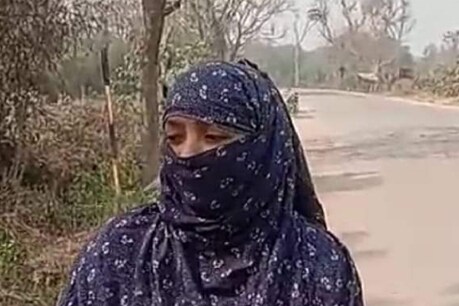 अमेठी में 5 लाख रुपए दहेज के लिए पति ने फोन पर तीन तलाक दे दिया. पीड़िता सबरीन बानो (Photo) न्याय की गुहार लगा रही है.