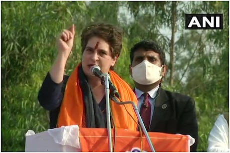 प्रियंका गांधी ने सहारनपुर में कृषि कानूनों को लेकर केंद्र सरकार पर जमकर हमला बोला है. (फोटो- ANI)