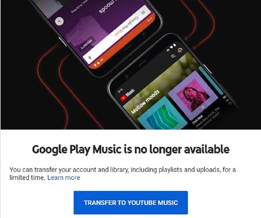 Google Play Music के डेटा को Youtube Music में ट्रांसफर किया जा सकता है.