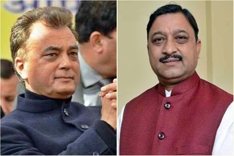 भाजपा विधायक अनिल शर्मा और हिमाचल के पार्टी अध्यक्ष सुरेश कश्यप.