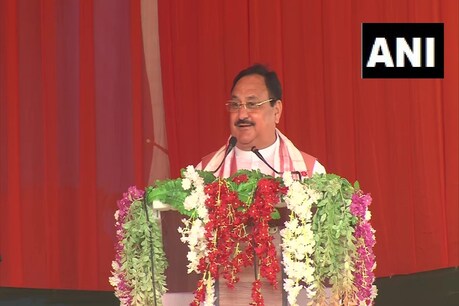 जेपी नड्डा ने कांग्रेस पर साधा निशाना (Photo- ANI)