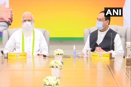 भाजपा केंद्रीय चुनावी समिति की बैठक में पीएम मोदी ने भी शिरकत की (Photo-ANI)