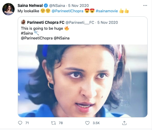 परिणीति चोपड़ा, परिणीति चोपड़ा, श्रद्धा कपूर, साइना, साइना नेहवाल
