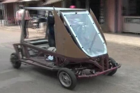 The farmer made an electric car.