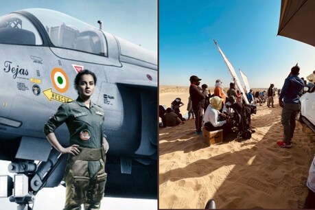 तेजस’ की शूटिंग में जुटी कंगना रनौत.(फोटो साभार :KanganaRanaut/Twitter)