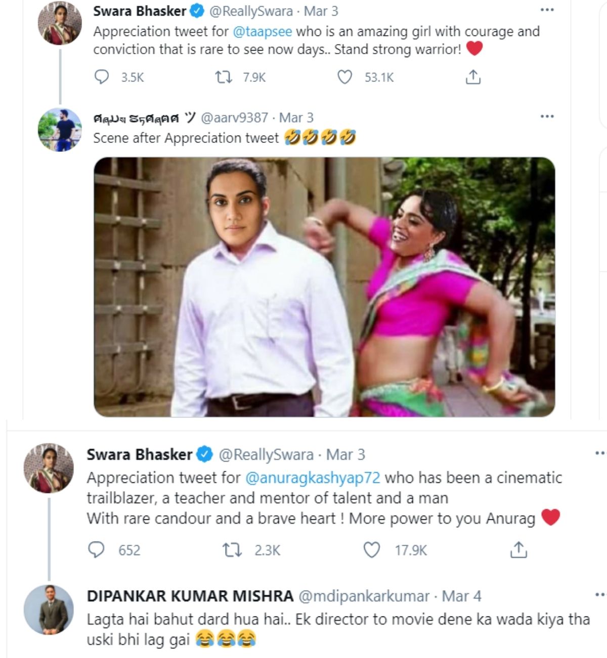 taapse panu, swara bhaskar