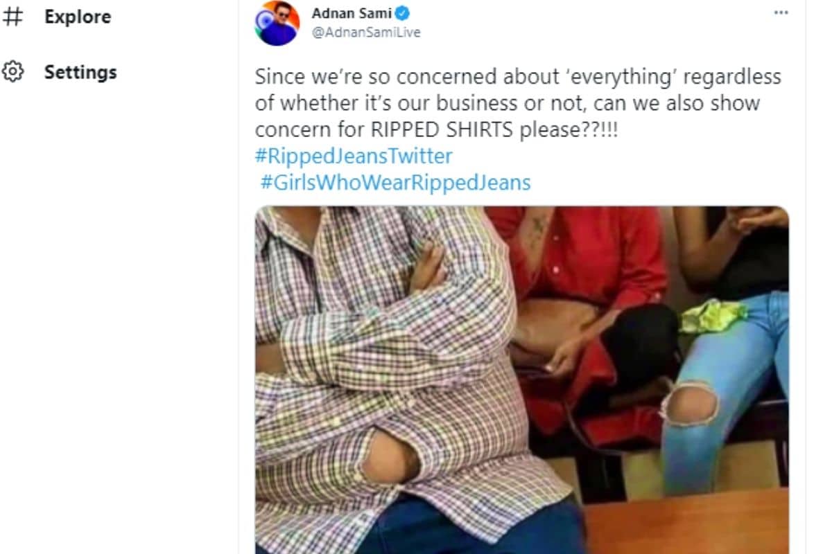 अदनान सामी, अदनान सामी ट्वीट, रिप्ड शर्ट, रिप्ड जींस, सोशल मीडिया, वायरल ट्वीट, अदनान सामी, अदनान सामी ट्वीट, रिप्ड शर्ट, रिप्ड जींस, सोशल मीडिया, वायरल ट्वीट