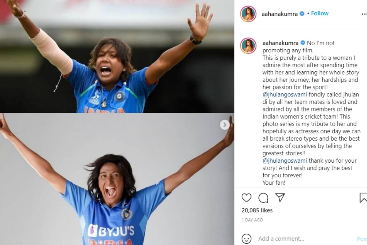 aahana kumra, jhulan goswami