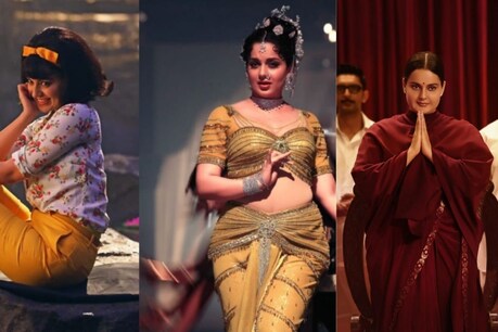 'थलाइवी' शूटिंग के फोटो कंगना रनौन के किए शेयर. (फोटो साभार : Kangana Ranaut/Twitter)