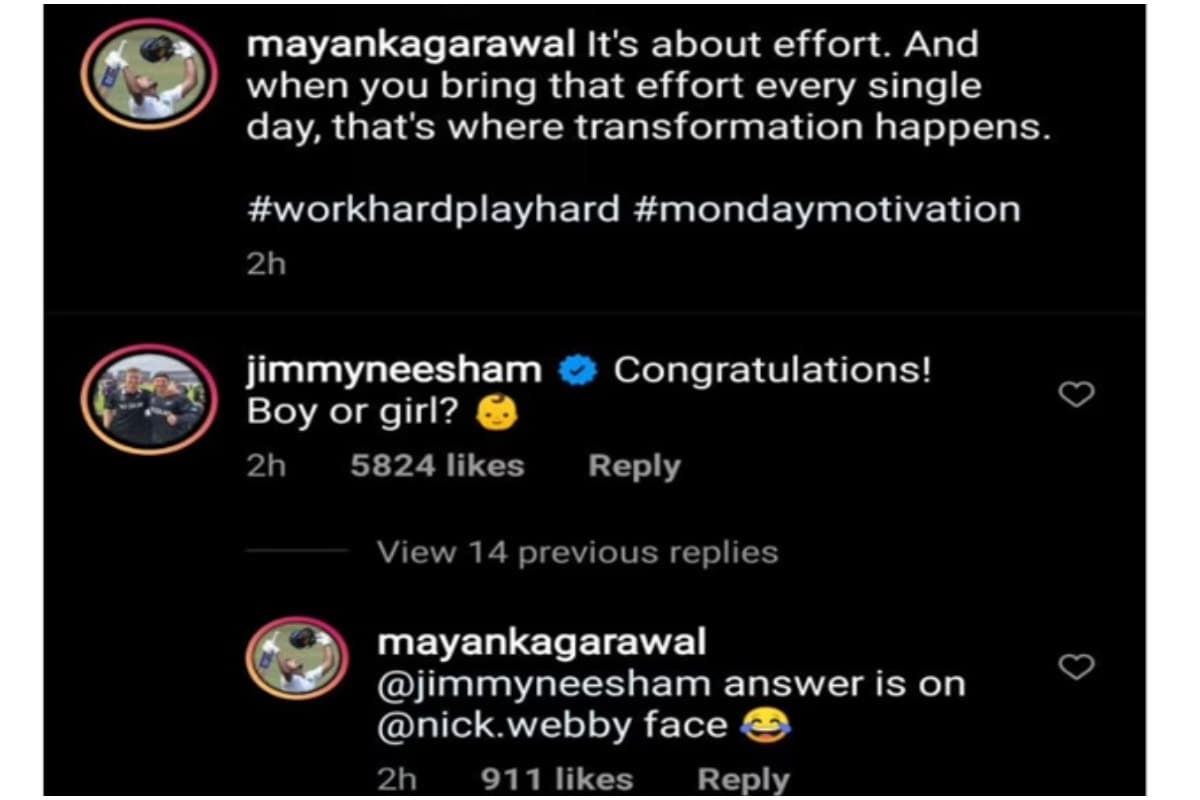 mayank agarwal, jimmy neesham, cricket news